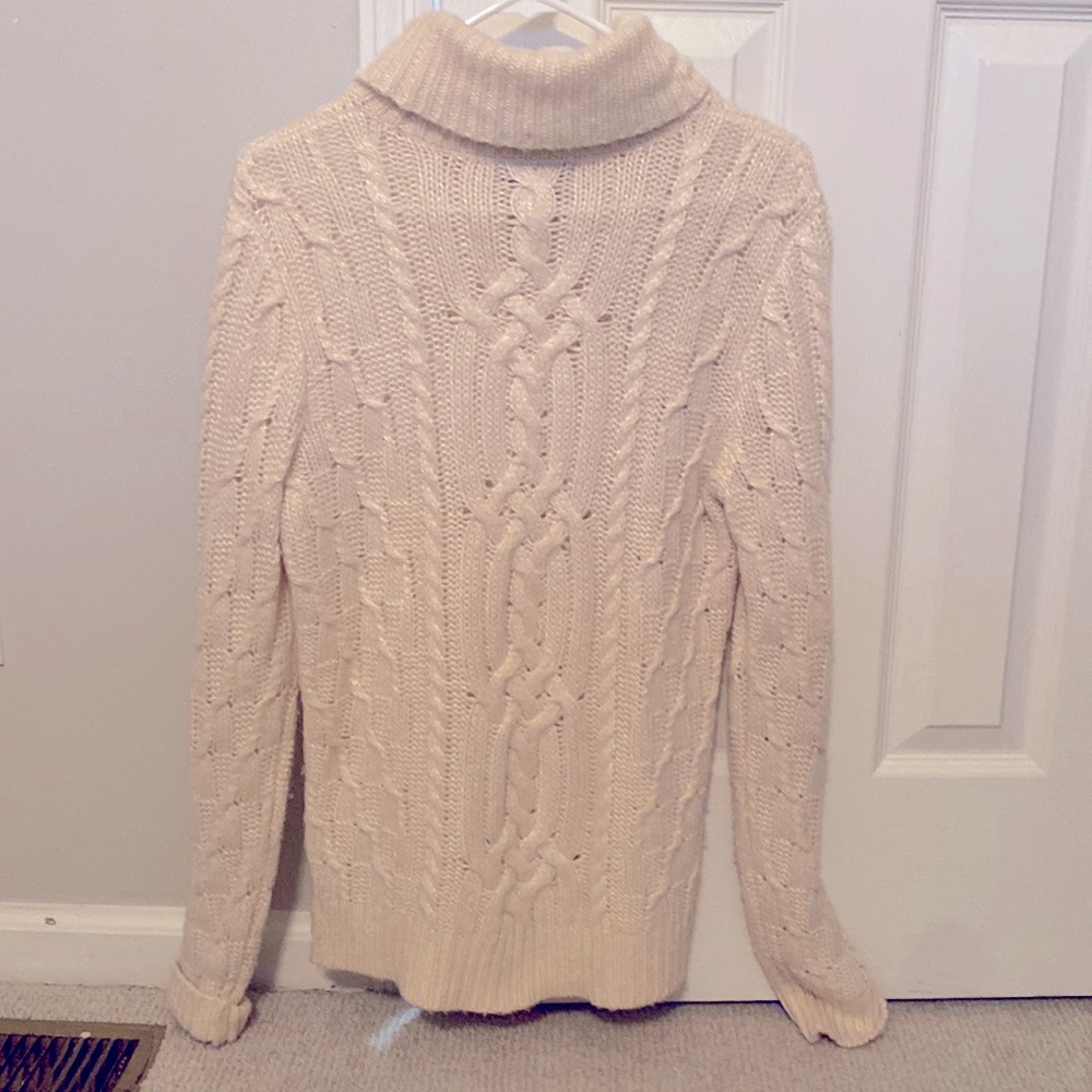 Lauren Jeans Company Ralph Lauren Ivory oversized turtleneck sweater